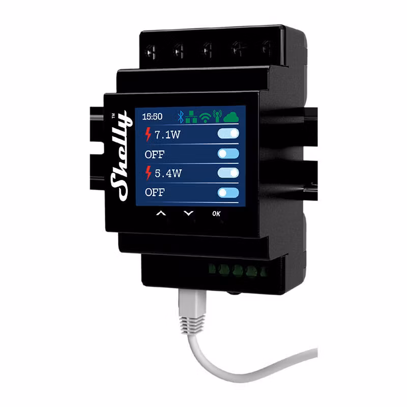 Shelly Pro 4PM V1 WIFI 4-kanals DIN-skena relä med strömmätning