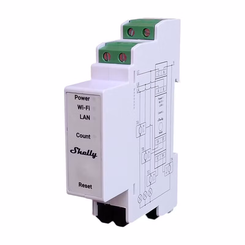 Shelly PRO 3EM 400?, meter (vit)