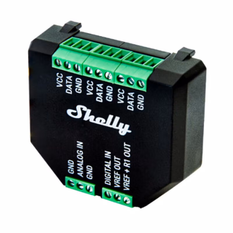 Shelly Plus Add-on, gränssnittsförlängning (svart)