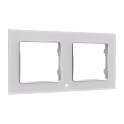 Ram för Shelly dubbla strömbrytare (vit)