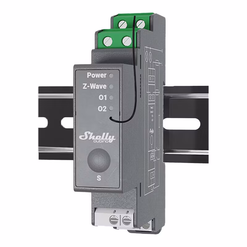 2-channel DIN rail relay Shelly Qubino Pro 2