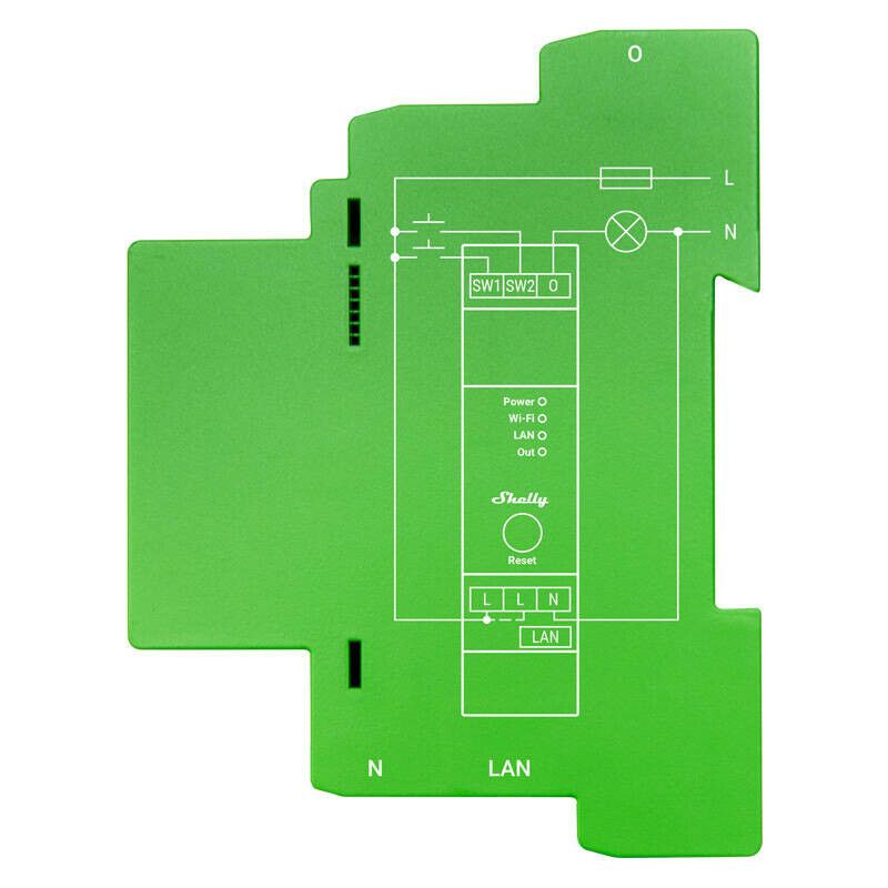 Shelly Pro Dimmer 1 1-kanals DIN-skenedimmer