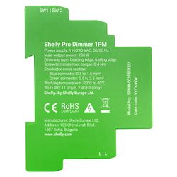 Shelly Pro Dimmer 1 1-kanals DIN-skenedimmer