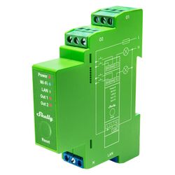 Shelly Pro Dimmer 2 2-kanals DIN-skenmonterad dimmer