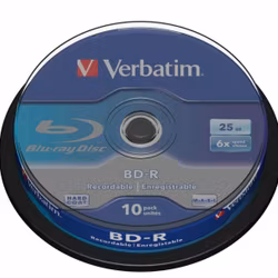 BD-R 6x CB 25GB Verbatim 10 pieces