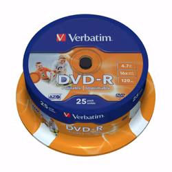 DVD-R 16x SP 4,7GB Verbatim Pr. 25 pieces