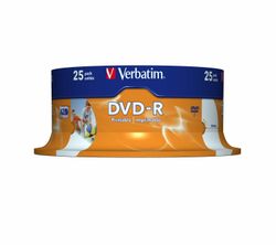 DVD-R 16x SP 4,7GB Verbatim Pr. 25 pieces