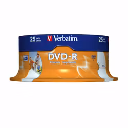 DVD-R 16x SP 4,7GB Verbatim Pr. 25 pieces