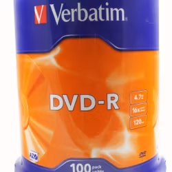 DVD-R 16x CB 4,7GB Verbatim 100 pieces