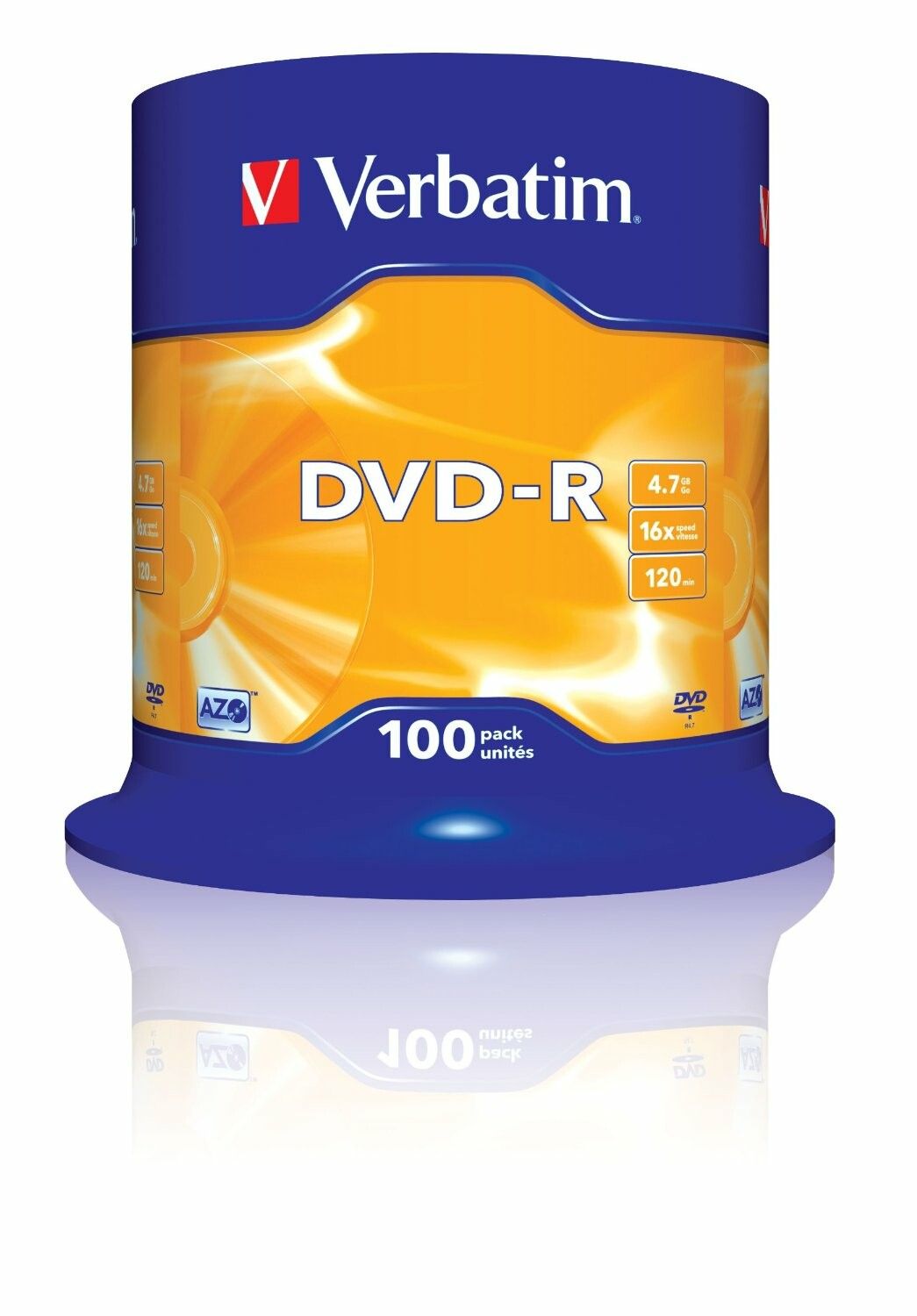 DVD-R 16x CB 4,7GB Verbatim 100 pieces