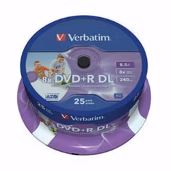 DVD+DL 8x SP 8,5GB Verbatim Pr. 25 pieces
