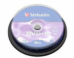 Verbatim DVD+R 16x CB 4,7GB Verbatim 10 pieces