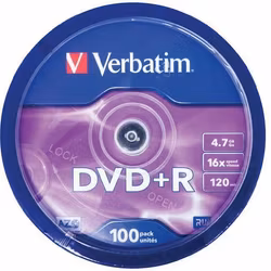 DVD+R 16x CB 4,7GB Verbatim 100 pieces