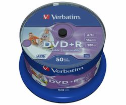 DVD+R 16x CB 4,7GB Verbatim Pr. 50 pieces