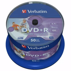 DVD+R 16x CB 4,7GB Verbatim Pr. 50 pieces
