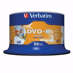 DVD-R 16x CB 4,7GB Verbatim Pr. 50 pieces