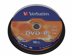 DVD-R 16x SP 4,7GB Verbatim 10 pieces