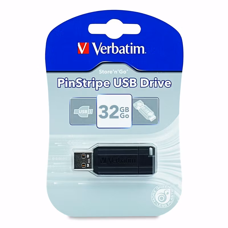 Verbatim USB 32GB 8/11 PStripe black