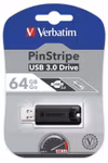Verbatim Verbatim Store 'n' Go PinStripe black 64GB, USB 3.0 (49318)