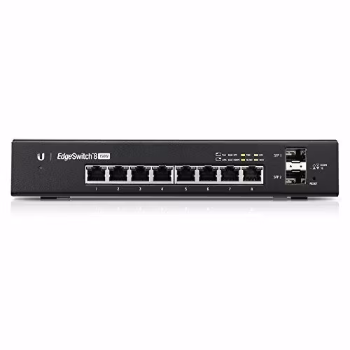 Ubiquiti ES-8-150W PoE/GE/GE/MAN/08 - 8x PoE, PoE Budget 150W