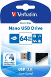 Verbatim NANO USB Drive 64 GB USB stick (blue)