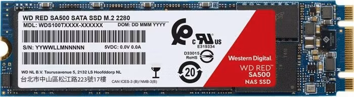 WD Red NAS SA500 1TB Solid State Drive (SATA 6 GB / s, M.2 2280)
