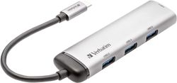 Verbatim USB-C multiport hub 4xUSB 3.2 silver