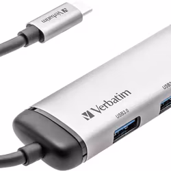 Verbatim USB-C multiport hub 4xUSB 3.2 silver