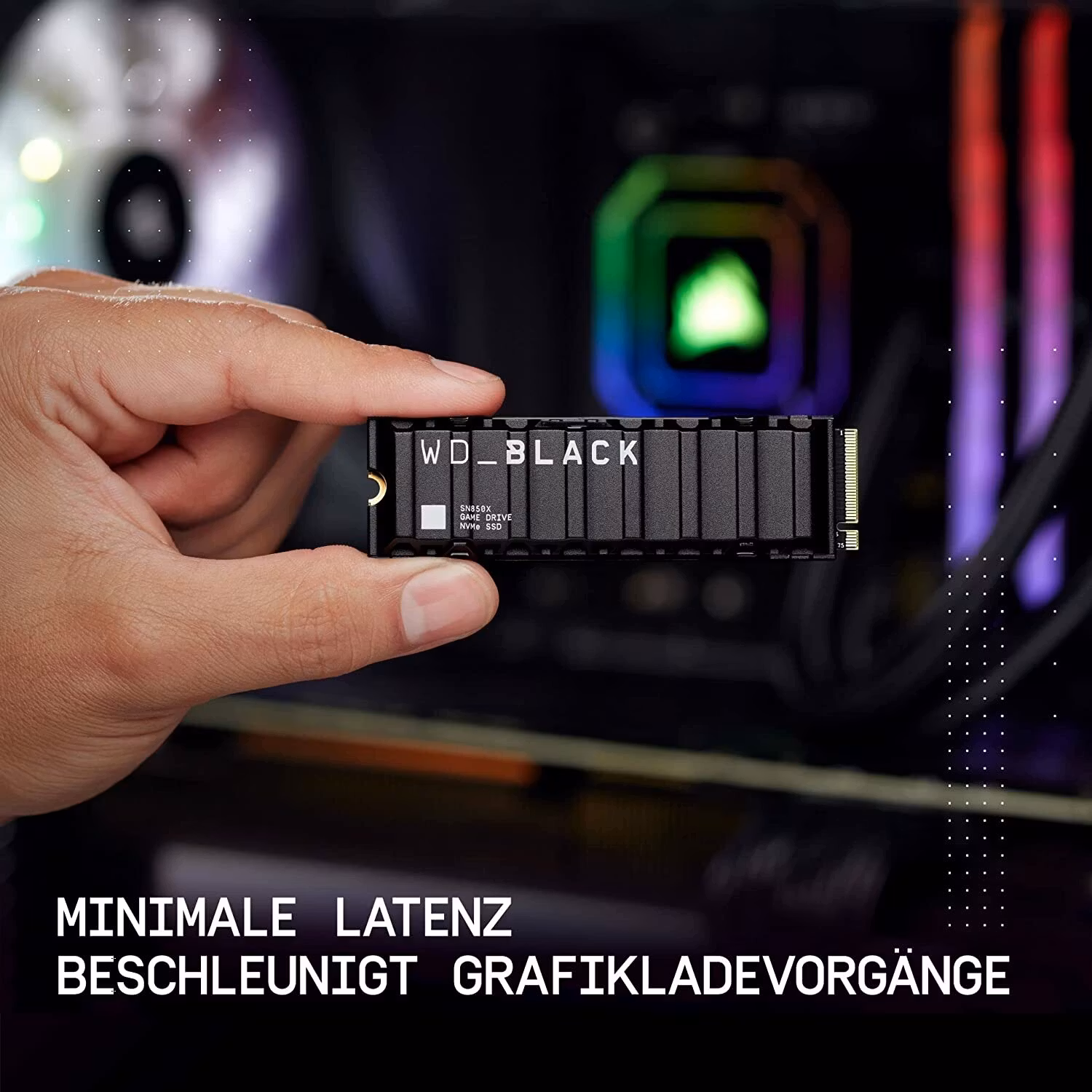 WD Black SN850X NVMe SSD 1 TB (black, PCIe 4.0 x4, NVMe, M.2 2280, heatsink)