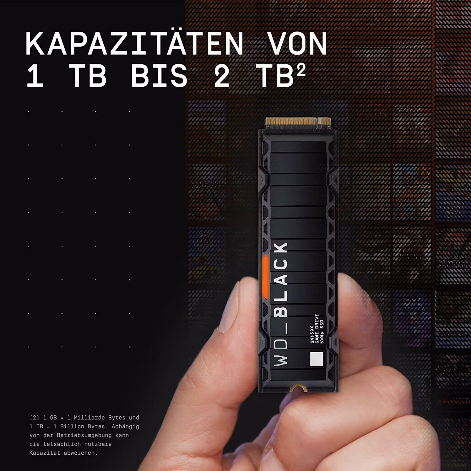 WD Black SN850X NVMe SSD 1 TB (black, PCIe 4.0 x4, NVMe, M.2 2280, heatsink)