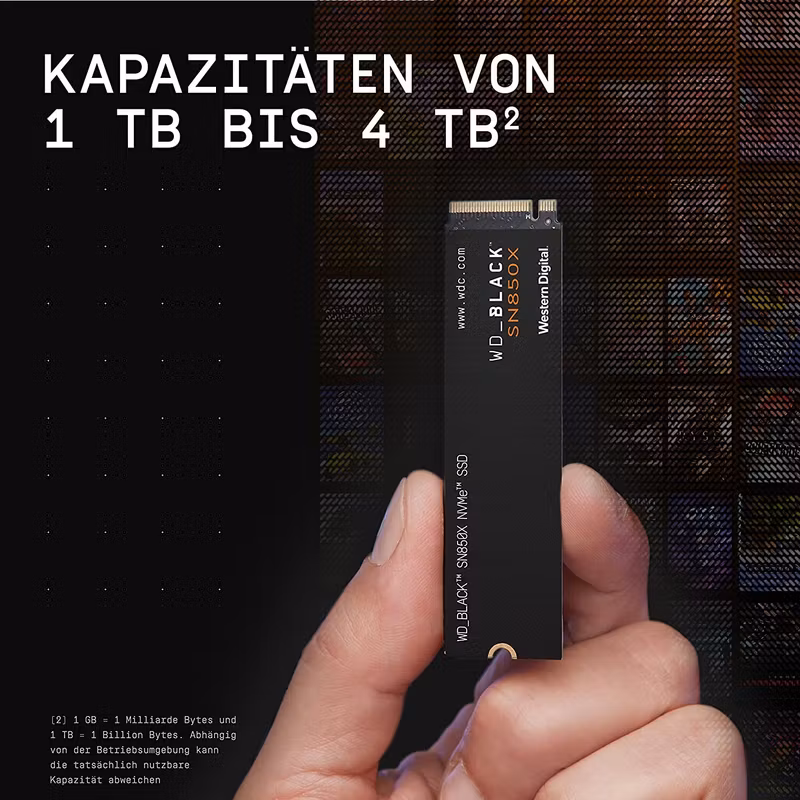 WD_BLACK SN850X NVMe SSD Solid state-drev WDS100T2X0E 1TB M.2 PCI Express 4.0 x4 (NVMe)