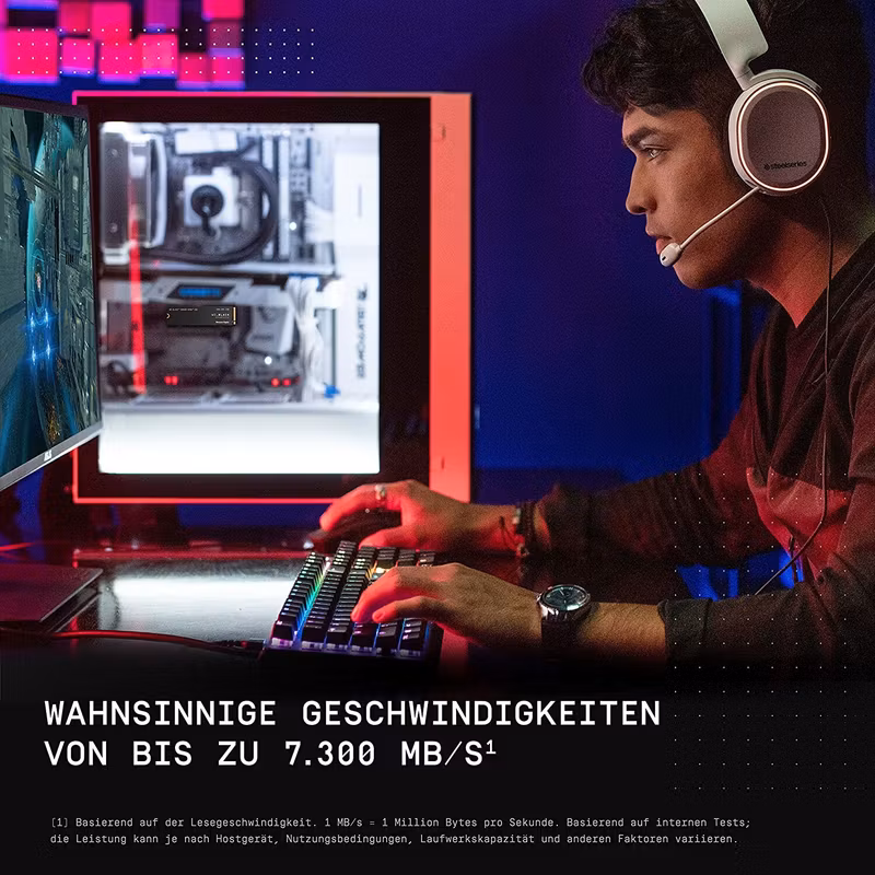 WD Black SN850X NVMe SSD 4 TB (black, PCIe 4.0 x4, NVMe, M.2 2280)