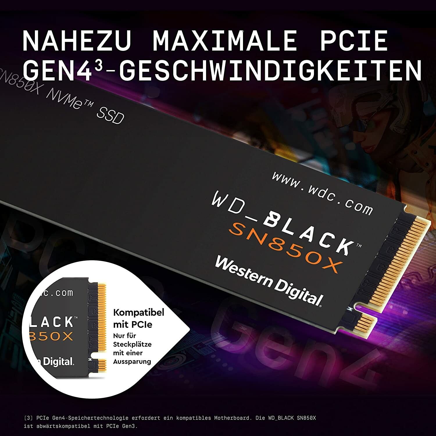 WD Black SN850X NVMe SSD 4 TB (black, PCIe 4.0 x4, NVMe, M.2 2280)