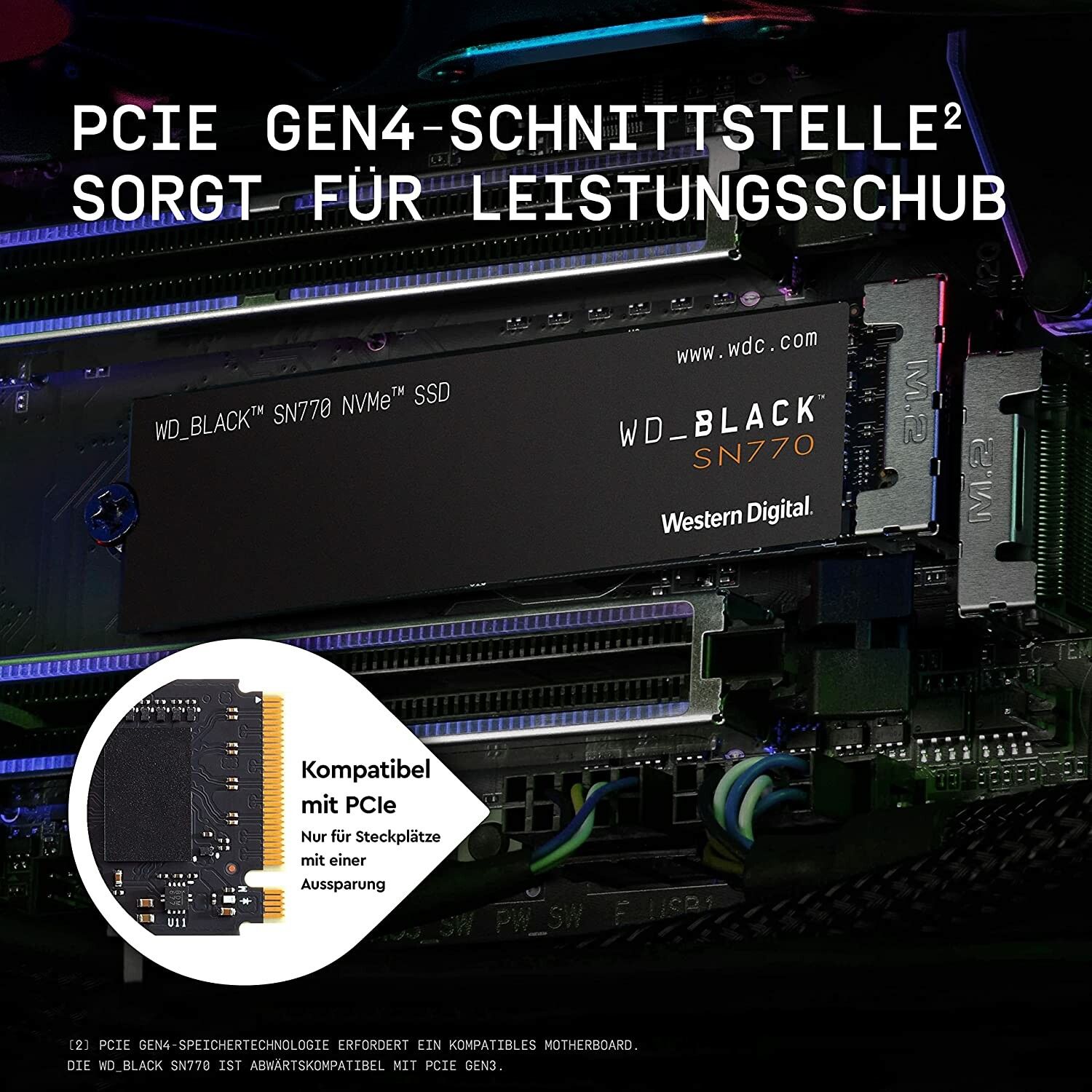 WD_BLACK SN770 SSD WDS250G3X0E 250GB M.2 PCI Express 4.0 x4 (NVMe)