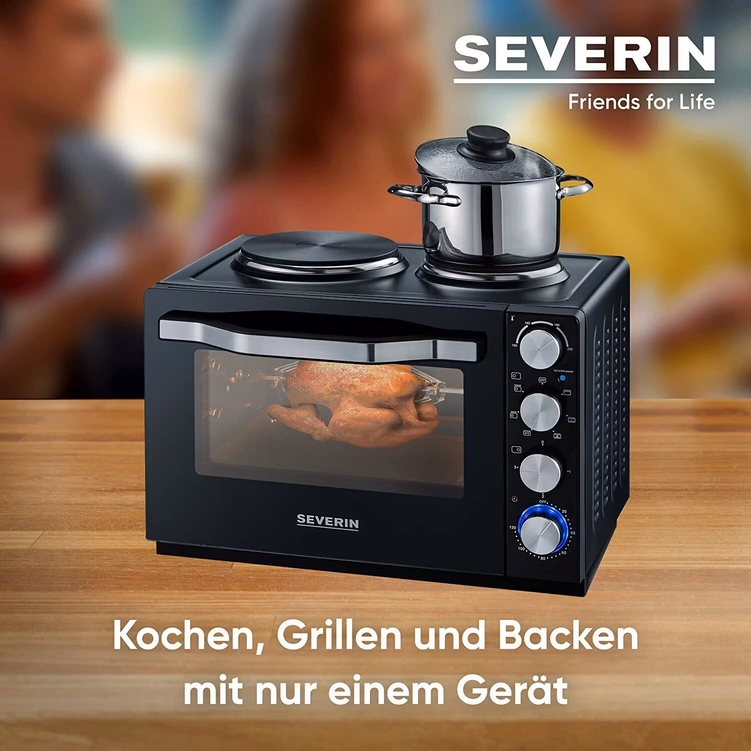 Severin oven & toast oven TO 2074, mini oven (black)