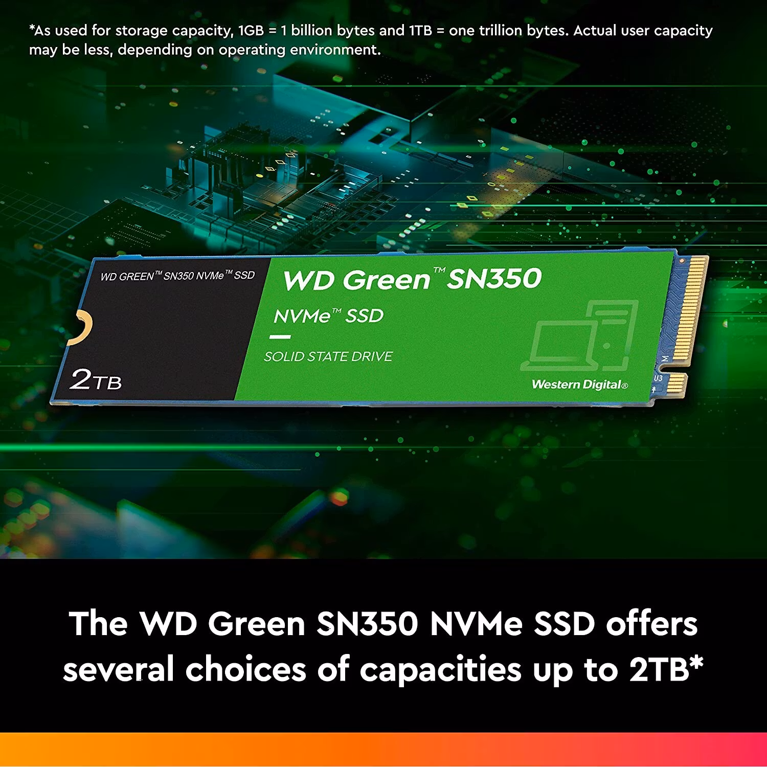 WD Green SN350 NVMe SSD SSD WDS200T3G0C 2TB M.2 PCI Express 3.0 x4 (NVMe)
