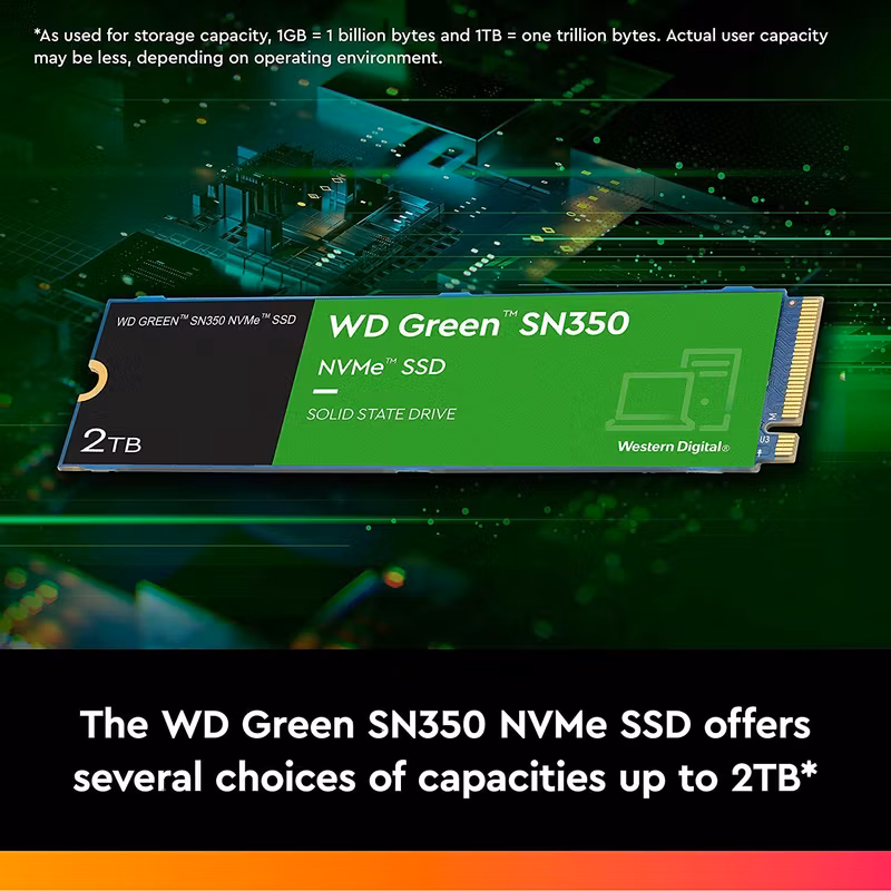 WD Green SN350 NVMe SSD SSD WDS200T3G0C 2TB M.2 PCI Express 3.0 x4 (NVMe)