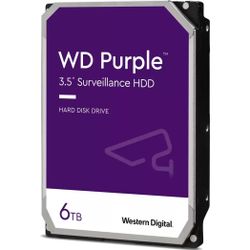 WD PURPLE WD64PURZ 6TB, SATA III 3.5", 256MB, 175MB/s, Low Noise, CMR