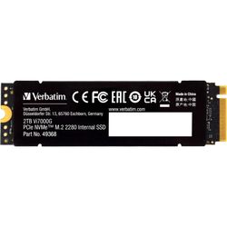 Verbatim Vi7000G 2 TB, SSD (black, PCIe 4.0 x4, NVMe, M.2 2280, heatsink)