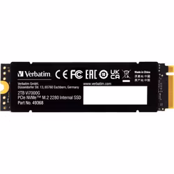 Verbatim Vi7000G 2 TB, SSD (black, PCIe 4.0 x4, NVMe, M.2 2280, heatsink)