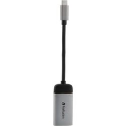 Verbatim USB adapter, USB-C male > HDMI female (silver/black, 10cm, 4K 60Hz)