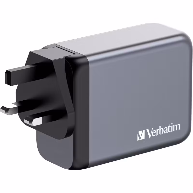 Verbatim GaN laddare 200W 1x USB-A 3x USB-C