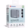 Verbatim GaN laddare 200W 1x USB-A 3x USB-C