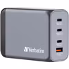 Verbatim Verbatim GaN Adapter 240W, 1x USB-A, 3x USB-C Reseladdare