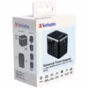 Verbatim universal travel adapter UTA-04, travel plug (black/silver, 3x USB-A, 2x USB-C)
