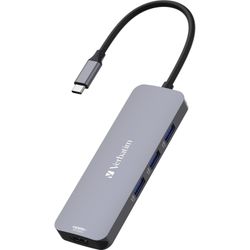Verbatim Verbatim USB-C Pro multiport hub CMH-08, 8 port, docking station (grey, 2x HDMI, 3x USB-A, USB-C PD, SD, microSD)