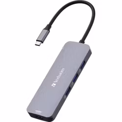 Verbatim Verbatim USB-C Pro multiport hub CMH-08, 8 port, docking station (grey, 2x HDMI, 3x USB-A, USB-C PD, SD, microSD)