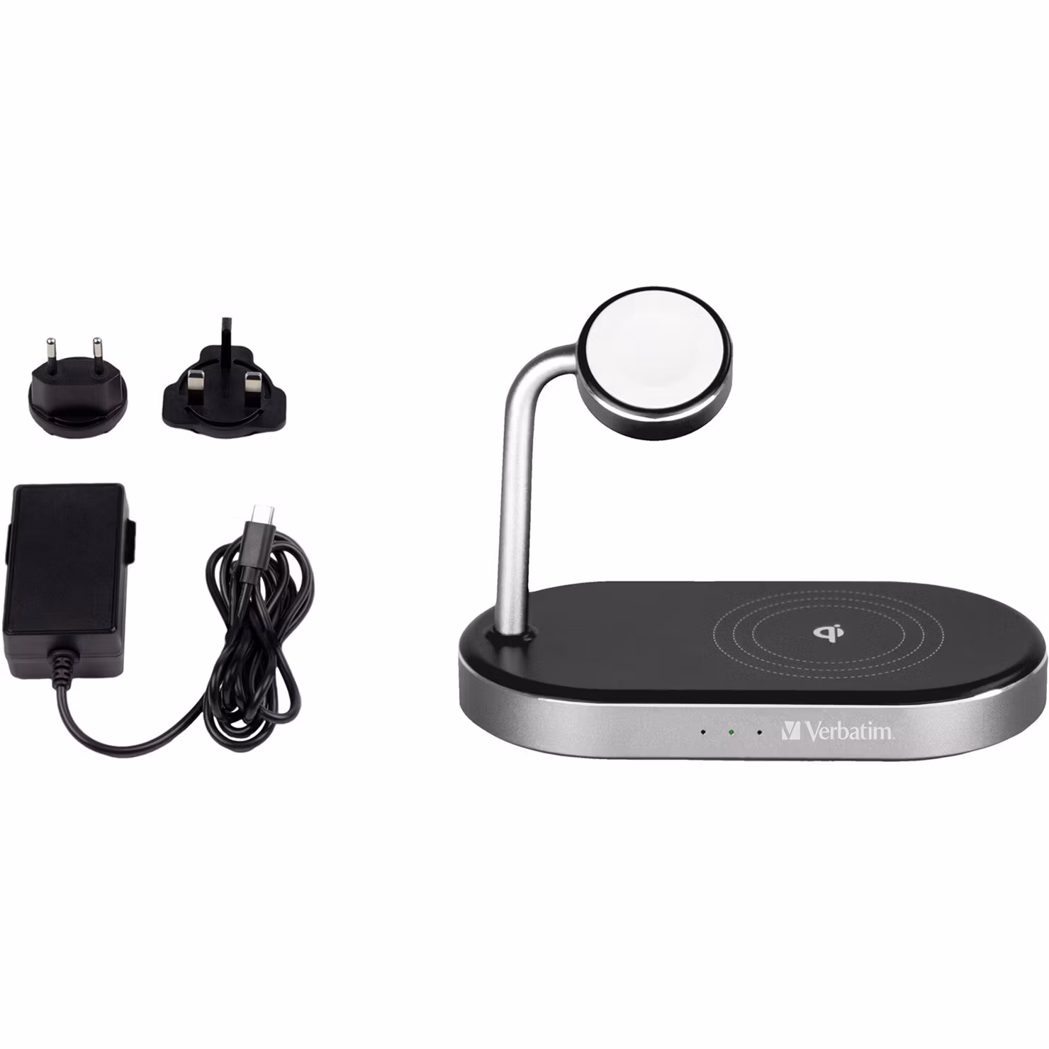 Verbatim Wireless 3-in-1 charging stand WCS-02, Qi MFi charging station
