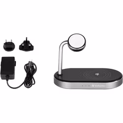 Verbatim Wireless 3-in-1 charging stand WCS-02, Qi MFi charging station