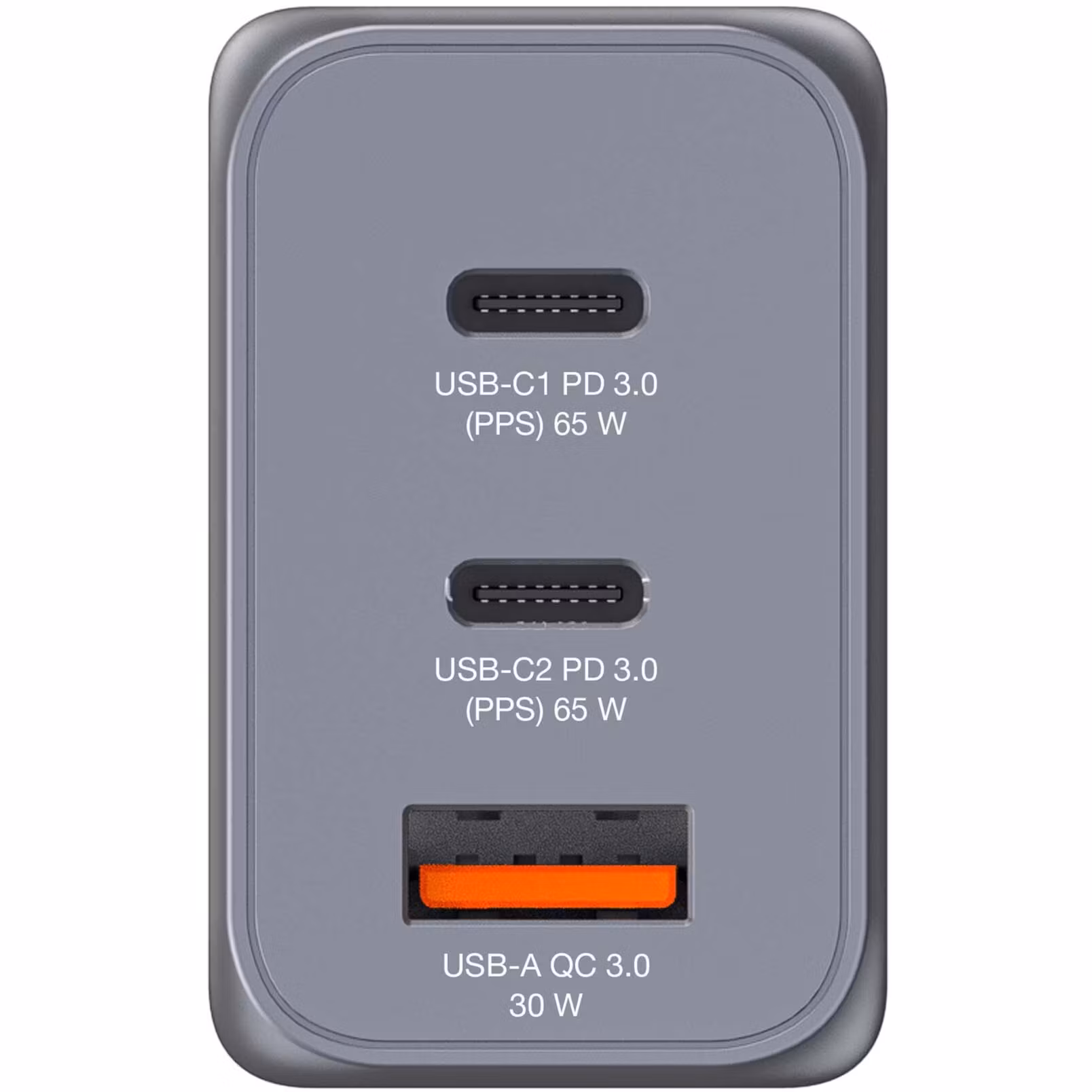 Verbatim GaN laddare 65W 1x USB-A 2x USB-C